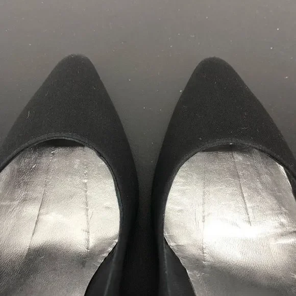 Stuart Weitzman Black Crystal Metal High Heels Pumps with Box